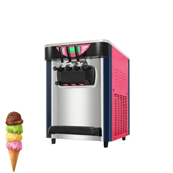 Tri Príchute Z Nehrdzavejúcej Ocele Ice Cream Stroj Mäkké Služby Pre Komerčné Použitie