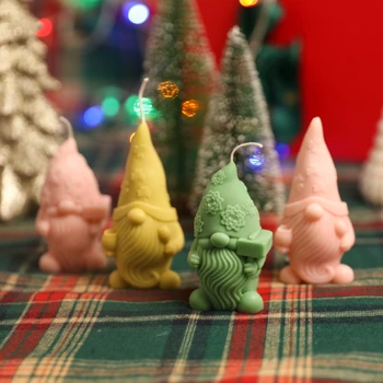 Christmas ELF Sviečka, Silikónové Formy Ručné Santa Claus Vonné Sviečky, Takže DIY Vianočné Čokolády Mydlo Plesne Domova