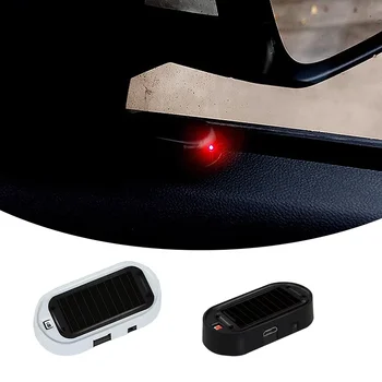 Solárne USB Napájací Auto Alarm Svetlo Anti-Theft Upozornenie Pre Mitsubishi ASX Lancer Pajero Outlander L200 Lancer EVO EX Príslušenstvo