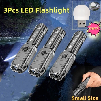 Výkonné LED Baterka Obrie Svetlé Taktické Nabíjateľné Baterky USB 18650 Nepremokavé Zoom Rybolovu, Poľovníctvo LED Baterka