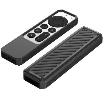 Silikónové Diaľkové Ochranné puzdro pre Apple-TV 4K Diaľkové 2021 Anti-Slip Shockproof Mäkké Prípade, Diaľkové Ovládanie Prípade,Čierna