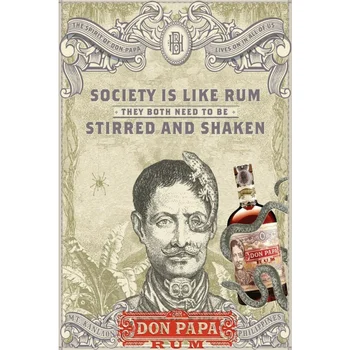 Don Papa Rum Inzerát, Vintage Retro Kovové Znamenie, Kaviareň A Bar Pub Mancave Koktaily Domova Izba Dekor